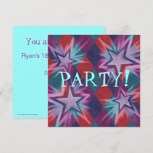 Donk Jester partijuitnodiging Kaart (Voorkant / Achterkant)