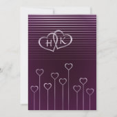Donk Monogram Silver Heart Weddenschap Kaart (Voorkant)