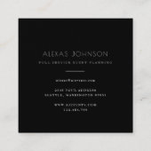 Donk Moody Black Rustic Autumn Floral Vierkante Visitekaartje (Achterkant)