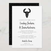 Donk Moody Bohemian Rustic Westerne bruiloft Kaart (Voorkant / Achterkant)