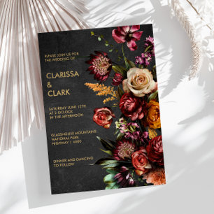 Donk Moody Bold Wild Flower Wedding Kaart