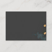 Donk Moody Floral Boho Grey Abstract Wedding Informatiekaartje (Achterkant)