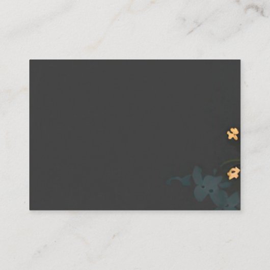 Donk Moody Floral Boho Grey Abstract Wedding Informatiekaartje (Achterkant)