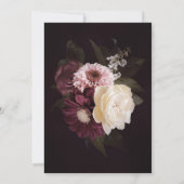 Donk Moody Floral Romantic Wedding Kaart (Achterkant)