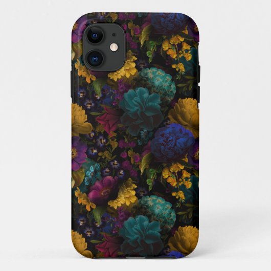 Donk Moody Florals Antiek bloemen Case-Mate iPhone Case (Achterkant)