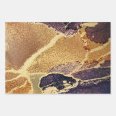 Donk Moody Gold Paars Abstract Inpakpapier Vel (Voorkant 2)