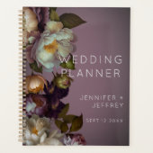 Donk Moody Mauve Floral Modern Wedding Invite Planner (Voorkant)