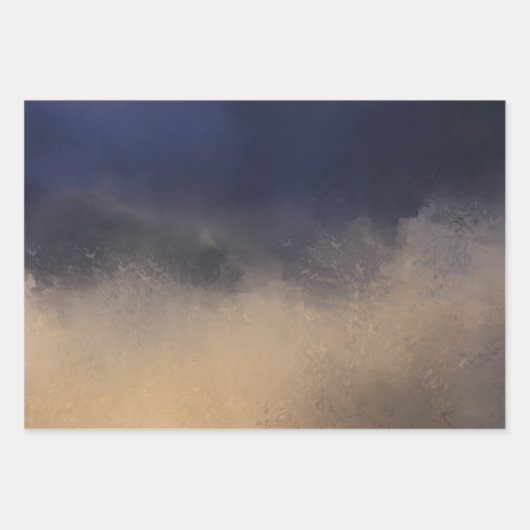 Donk Moody Modern Art Landscape Scene Inpakpapier Vel (Voorkant 2)