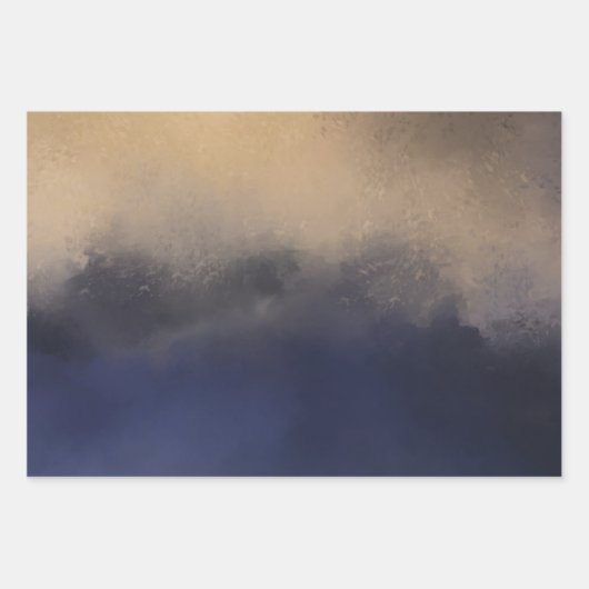 Donk Moody Modern Art Landscape Scene Inpakpapier Vel (Voorkant)