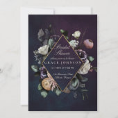 Donk Moody Night Floral Wedding Vrijgezellenfeest Kaart (Voorkant)