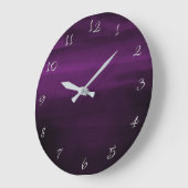 Donk Moody Paarse Plum Modern Waterverf Chic Grote Klok (Hoek)