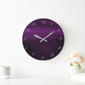 Donk Moody Paarse Plum Modern Waterverf Chic Grote Klok (Huis)