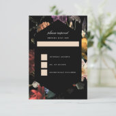 Donk Moody Romantic Floral Dutch Painterly RSVP Kaartje (Staand voorkant)
