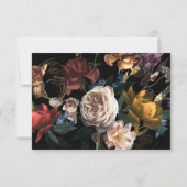Donk Moody Romantic Floral Dutch Painterly RSVP Kaartje (Achterkant)