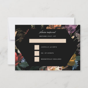 Donk Moody Romantic Floral Dutch Painterly RSVP Kaartje