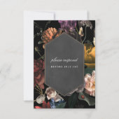 Donk Moody Romantic Floral Dutch Painterly RSVP Kaartje (Voorkant)
