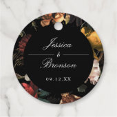 Donk Moody Romantic Floral Dutch Painterly Wedding Bedankjes Labels (Achterkant)