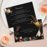 Donk Moody Romantic Floral Dutch Painterly Wedding Informatiekaartje<br><div class="desc">Volledig bewerkbare insert card voor routebeschrijving,  accommodaties etc; welke details u ook aan uw speciale event invitatiesuite wilt toevoegen. Eenvoudig en elegant,  wijzigen van letterstijlen en kleuren. Bloemen kunnen worden verplaatst,  geschaald of verwijderd; achtergrondkleur kan worden bewerkt.</div>