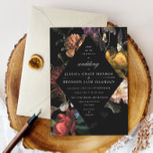 Donk Moody Romantic Floral Dutch Painterly Wedding Kaart