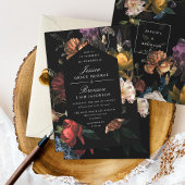 Donk Moody Romantic Floral Dutch Painterly Wedding Kaart
