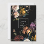 Donk Moody Romantic Floral Dutch Painterly Wedding Kaart (Achterkant)