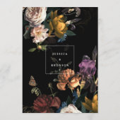 Donk Moody Romantic Floral Dutch Painterly Wedding Menu (Achterkant)