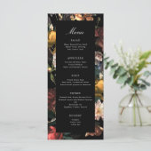Donk Moody Romantic Floral Dutch Painterly Wedding Menu (Staand voorkant)