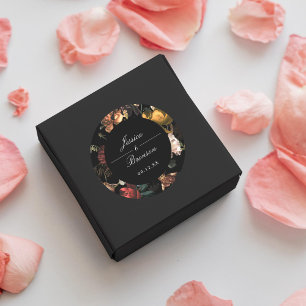 Donk Moody Romantic Floral Dutch Painterly Wedding Ronde Sticker