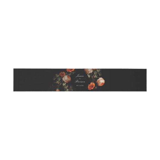 Donk Moody Romantic Floral Dutch Painterly Wedding Uitnodigingen Wikkel (Vlak)