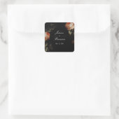 Donk Moody Romantic Floral Dutch Painterly Wedding Vierkante Sticker (Tas)