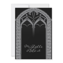 Donk Offbeat Gothic Threadding Invitation