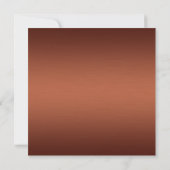 Donk Ombre penseded Copper Wedding Kaart (Achterkant)