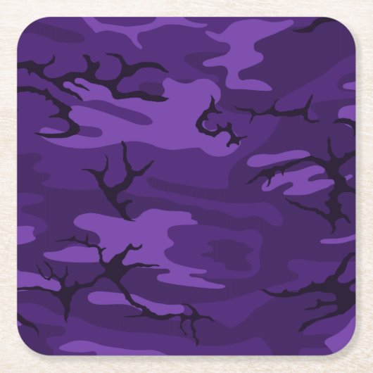Donk Paarse Camo Kartonnen Onderzetters (Voorkant)
