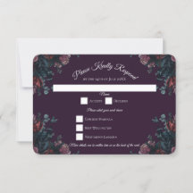 Donk Paarse Floral Elegant Wedding Maroon Mauve