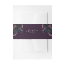 Donk Paarse Floral Elegant Wedding Maroon Mauve