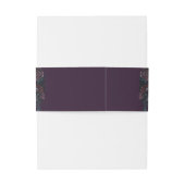 Donk Paarse Floral Elegant Wedding Maroon Mauve Uitnodigingen Wikkel (Achterkant Voorbeeld)