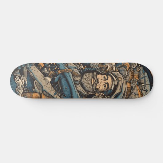 Donk psychedelic Captain Nemo Persoonlijk Skateboard (Horizontaal)