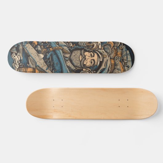 Donk psychedelic Captain Nemo Persoonlijk Skateboard (Horizontaal)