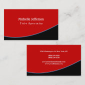 Donk Red Blue Black Pattern Trendy Visitekaartje (Voorkant / Achterkant)