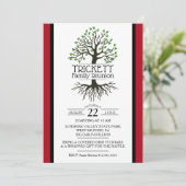 Donk Red Family Tree-reünie Kaart (Staand voorkant)