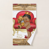 Donk Red Gold Royal Prince Teddy Bear Custom Bad Handdoek (Handdoek)