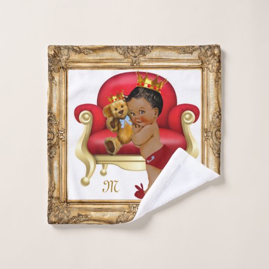 Donk Red Gold Royal Prince Teddy Bear Custom Bad Handdoek (Wasdoekje)