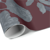 Donk Red Ombre Modern  Floral Cadeaupapier (Rol Hoek)