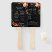 Donk Romantic Floral Rozen Nederlandse bruiloft Handwaaier (Voorkant en achterkant)