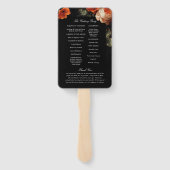 Donk Romantic Floral Rozen Nederlandse bruiloft Handwaaier (Achterkant)