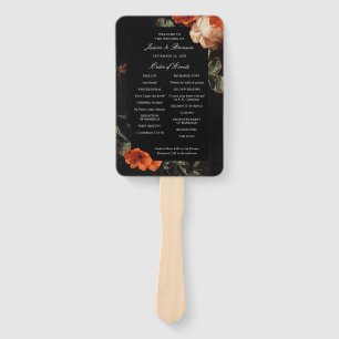 Donk Romantic Floral Rozen Nederlandse bruiloft Handwaaier