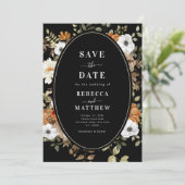 Donk Romantic Moody Floral Dramatic Black Kaart (Staand voorkant)