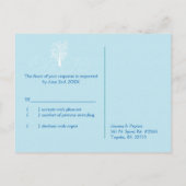Donk Royal Blue Spiral Trees Rustic Wedding RSVP Uitnodiging Briefkaart (Achterkant)