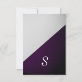 Donk Royal Paars Outline on Gray Gradient RSVP Kaartje (Achterkant)