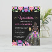 Donk Skin Princess Mexican Dress Quinceanera Kaart (Staand voorkant)
